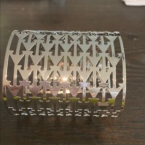 Silver Cutout Cuff Bracelet- Arrows